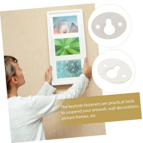 Image of Holibanna 15pcs Keyhole Hangers Shelf Bracket Hangers Removable Hooks for Hanging Easy Install Decorative Parts for Wall