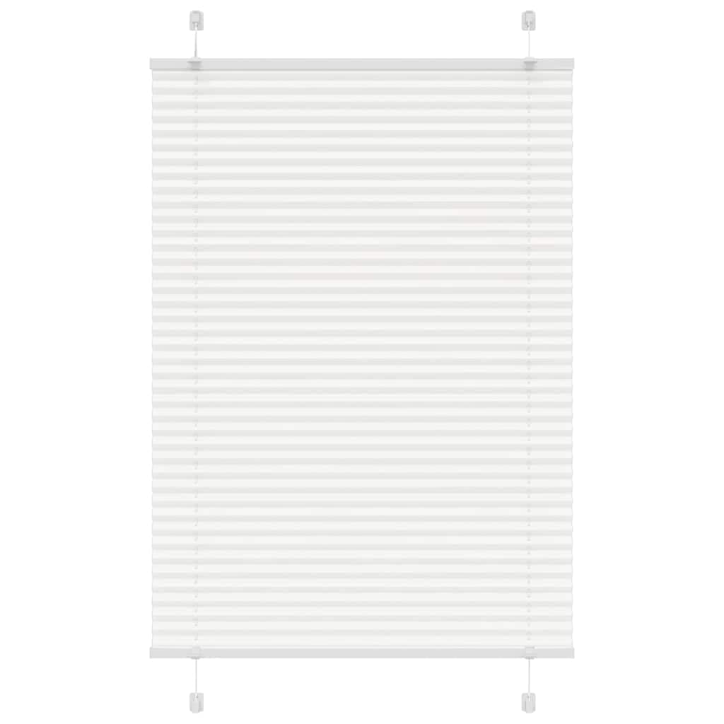 Tenda plissettata bianca 85 x 100 cm, larghezza 84,4 cm, poliestere, protezione dagli sguardi indiscreti, protezione solare, senza fori, per finestre e porte