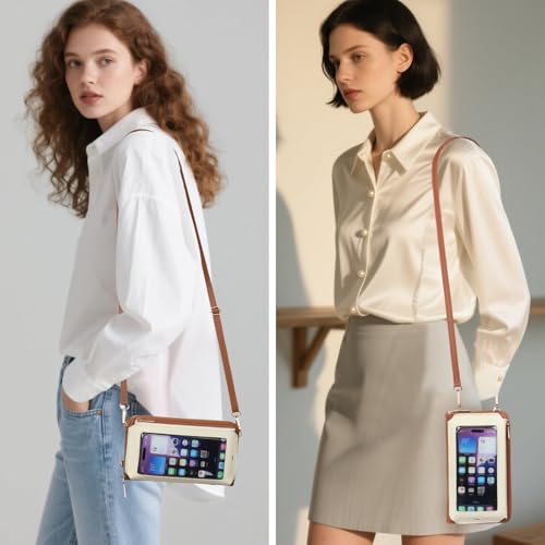 Image of GOIACII Phone Purse Crossbody Bags for Women Small Travel Wallet Touch Screen RFID Blocking