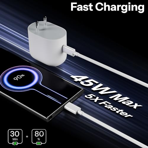 Image of AILKIN 45W USB-C Fast Charging Adapter with USB-C to Type-C Cable Compatible with Google Pixel 10 /10 Pro /10 Pro XL /10 Pro Fold, Pixel 9 Series, Pixel 8 /7 /6 /5 Series, Chromebook & More