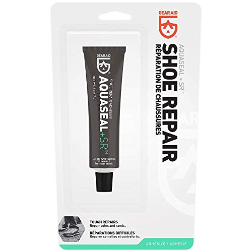 Image of GEAR AID Aquaseal SR Shoe Repair Adhesive For Fixing Holes in Hiking, Work, Boots, Rainboots, Shoes, Soles and Rebuild Heels, Clear, 3 Pack