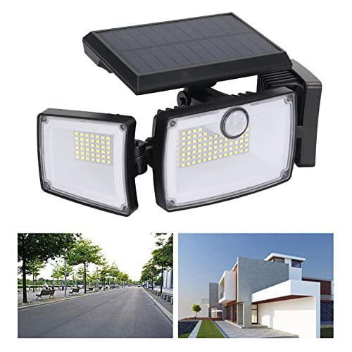 Lâmpada De Parede Solar Orenic De 3 Cabeças 6W 7700K IP65, Ajuste, Luz De Indução Solar De Alta Sens