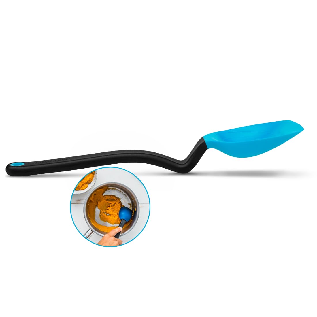 Dreamfarm Supoon Non-Stick Sit-Up Silicone Scraping, Serving, Cooking Spoon Measures 5ml TSP & 15ml Tbsp - 11" Dreamfarm Blue