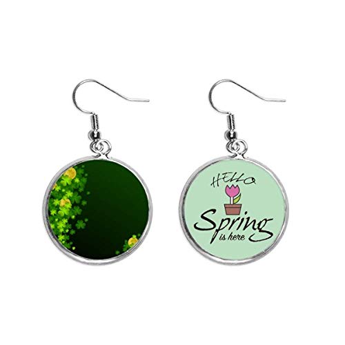 Pendientes de trébol de oro para San Patricio y primavera