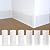 COUKIU Self Adhesive Baseboard Corner Blocks, 4inch(Width)3 Inner + 3 Outer Corners-Connector Between The Wall Base Cove Base Rubber Moulding Trim, Perfect Match for Our S100 Baseboard(White)