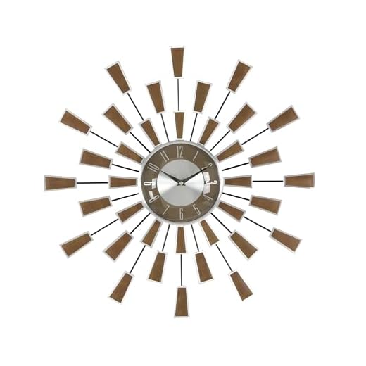 Deco 79 Modern Metal Wall Clock, 22" x 3" x 22", Brown