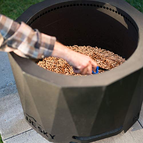 Blue Sky Outdoor Living PFP2416 Patio Pellet Fire Pit Round Campfire, 23.9" x 16", Black