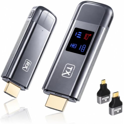 Image of Wireless HDMI Transmitter and Receiver, 120M/400FT, 5.8G+2.4G Dual-Band