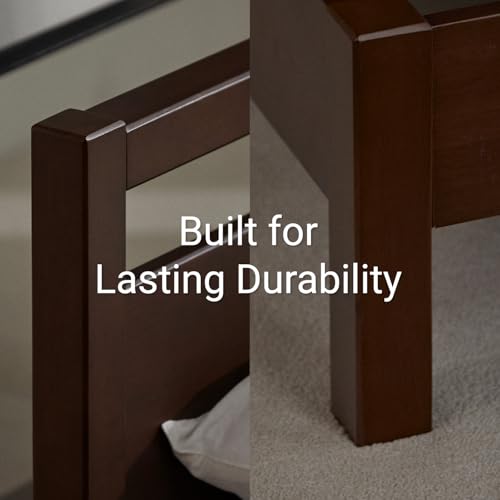 Image of LIFEMENT Signature Wood Platform Bed Frame with Headboard, Essential, Noise Free, Under Bed Storage, No Box Spring Needed, Easy Assembly (Walnut, King (U.S. Standard))