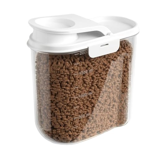 Generico Contenitore per Cibo Gatti, Ermetico Cani, Organizzatore 2L Con Coperchio Dispensa Cucina Casa Snack Cereali Farina Pasta Zucchero