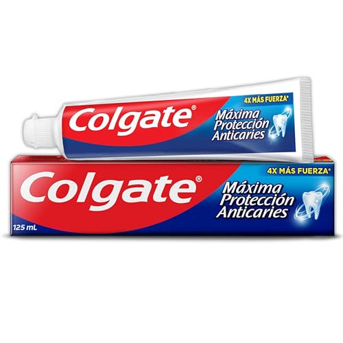 Colgate Pasta de Dientes Máxima Protección Anticaries; 125 ml - Combate Caries con Pasta dental con Flúor