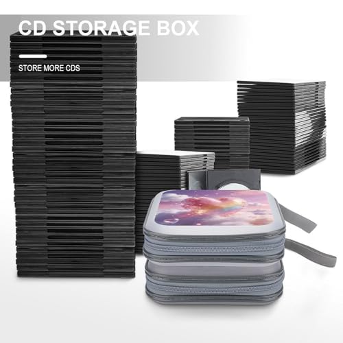 Funda para CD de plástico duro antigolpes con interior protector 7