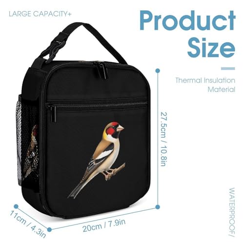 Goldfinch Cute Backpacks Set Lightweight Lunch Bag Aesthetic Pencil Cases for Travel Work4