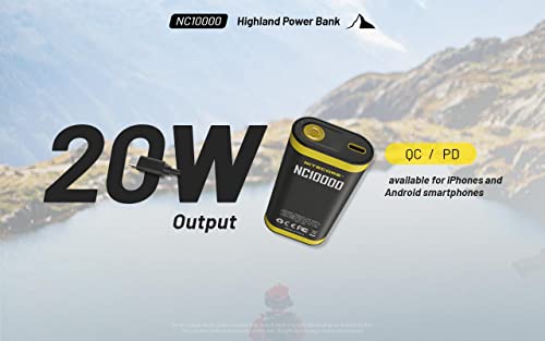 Image of Nitecore NC10000 Light Weight 10,000mAh Power Charger with Built-In Flashlight - 50 Lumens