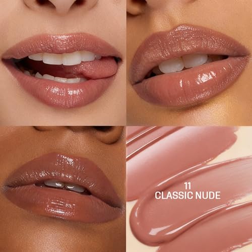 Image of Colors Queen Lip Luminizer Gloss | Non-Sticky & High Shine Glossy Finish | Gives Fuller Lip Effect & Extra Hydration | Long Lasting Lip Gloss for Women Enriched with Shea Butter (Classic Nude, 9ml)