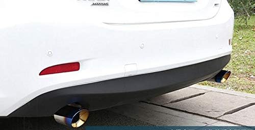 2Pcs Car Stainless Steel Tailpipe Trims Exhaust Muffler Tail Pipe Tip For Mazda 6 Sedan 2013-2022