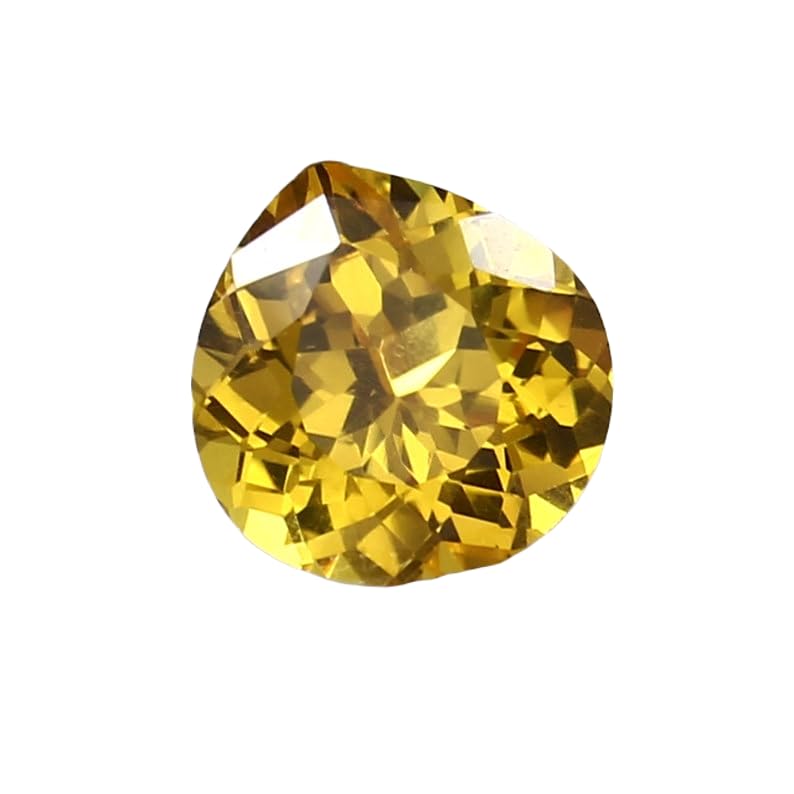 Saphir jaune de 10x10mm pour la fabrication de bijoux et pendentif