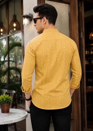 Image of Majestic Man Men's Cotton Regular Fit Short Printed Designer Kurta