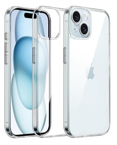 Image of Crystal Clear iPhone 15 Back Case Cover | Camera Protection | Crystal Clear Back | Full Protection Back Cover for iPhone 15 (Transparent)