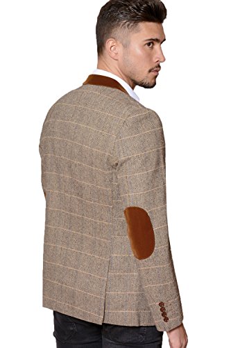 Marc Darcy da Uomo Designer Elegante Tweed a Spina...