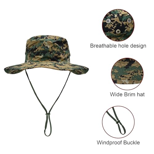 Image of Sun Hats for Men Women Boonie Hat Foldable Fishing Hat UPF 50+ Bucket Hat for Fishing Hiking Garden Safari Beach