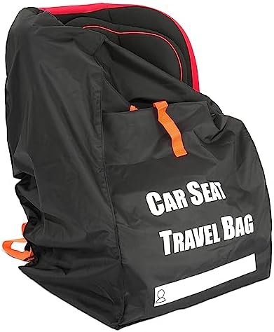 Car Seat Travel Bag for Airplane - Strong Car Seat Bag for Air Travel - Fordable Carseat Travel Bags Airport Backpack Gate Check Bag for Baby Car Seats, Fits Booster, Infant Carrier and Car Seat