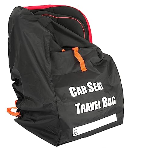 Car Seat Travel Bag for Airplane – Strong Car Seat Bag for Air Travel – Fordable Carseat Travel Bags Airport Backpack Gate Check Bag for Baby Car Seats, Fits Booster, Infant Carrier and Car Seat
