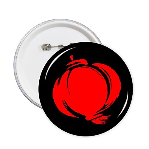 Badge rond Chine lanterne rouge S broche décorative textile