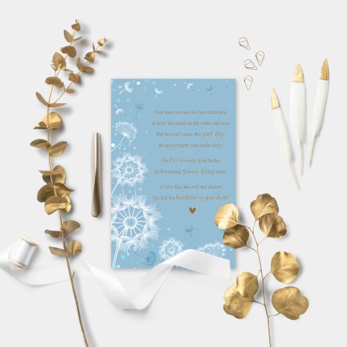 Image of Sympathy Card Gift for Loss of Husband dad son, Thinking of You Sympathy Greeting Card for Loss of Loved One, Memorial Condolence Card for Grieving Wife