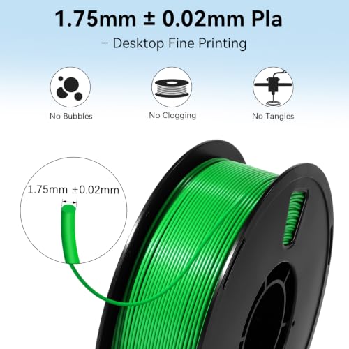 Image of Dynta PLA Filament 1.75mm 2x1KG Green+Purple 3D Filament for Printers