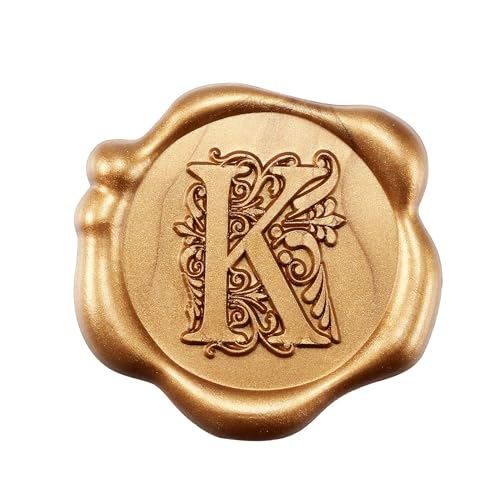 Autocollants de cire lettre K royale Yoption en lot de 50 pièces pour enveloppes