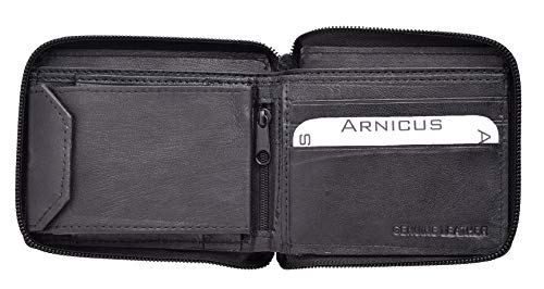 Portafoglio di pelle con zip