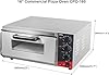 CROSSON Forno Elettrico per Pizza 16 Pollici,Forno Pizza Elettrico Professionale in Acciaio Inox 230V/2000W con Pietra e Maniglia,per Interni Ristorante Cottura Casa Cucina
