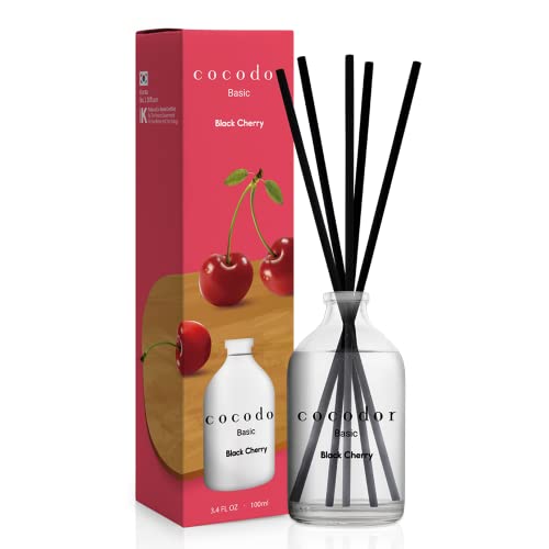 COCODOR Diffuseur à roseaux de Base / Cerise Noire (Black Cherry) / 100ml / Parfum Ambiance, Diffuseur Parfum Maison, Cadeau pour Femmes, Cadeau Fête des Mères Cover