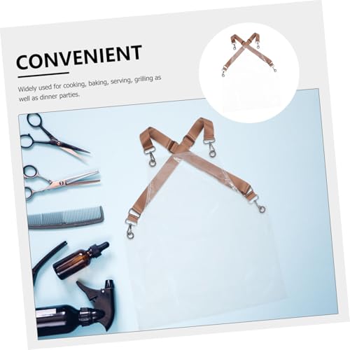 Tablier coiffeur transparent anti-tache huile eau avec sangle jaune