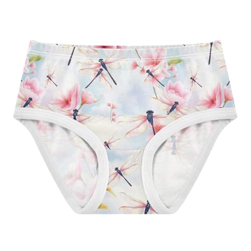 Joisal Watercolor Dragonflies Pastel Hues Cute Panties Girl Girls Underwear Toddlers Cotton Fun Kids Briefs Undies 2t