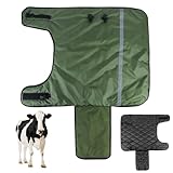 BiJiBiBog Pro Calf Blanket, Warm Clothes Saver Coat for Keep Cow Warming Thickened Belly Protection Windproof Livestock Protector (A Piece of Green)