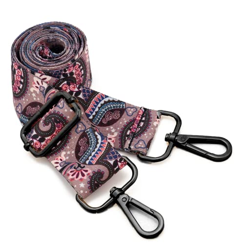 Image of ZOOEASS Nickel Buckles Wide Shoulder Strap Adjustable Replacement Belt Gun Buckles Guitar Style Crossbody Bag Strap