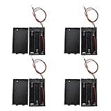 Hahiyo 3xAAA Battery Holder with JST Connector Portable Supply Quick Swap Securely Lids Convenient...