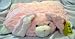 Pink Bunny Zoopurr Pets 2-in-1 Stuffed Animal and Pillow Large 19"