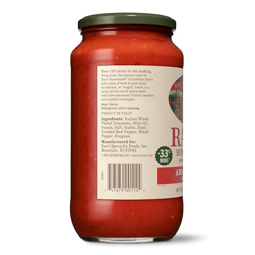 Image of Rao's Homemade Arrabbiata Sauce Made with Italian Tomatoes, 32 oz (Pack of 6)