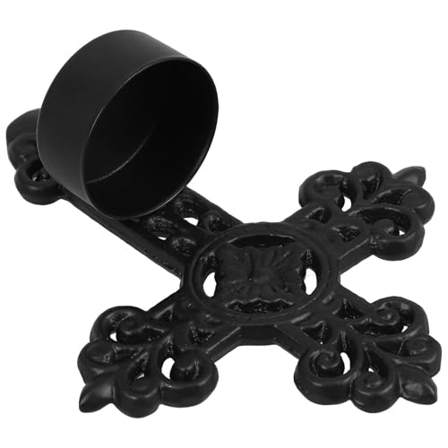 Candelabro de pared negro minkissy de hierro resistente para dormitorio 2