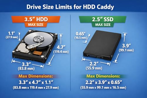 Image of 3.2'' inch HDD Stacker External Hard Drive Enclosure for 4 Hardisks,SATA HDD SSD RAID Enclosure, HDD /SSD Stackable Enclosure, Easy-Install Shockproof,HDD Caddy