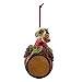Kurt Adler 4-Inch Polyresin Santa on Wine Barrel Ornament