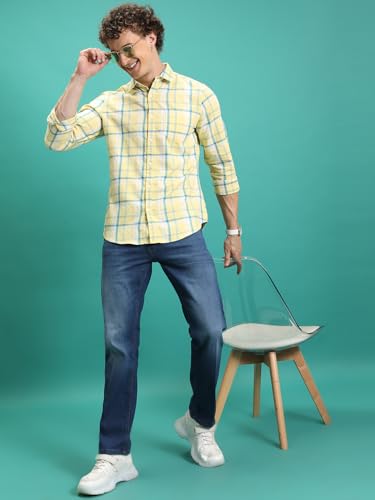 Image of Highlander Men's Straight Fit Jeans | Mid Rise | Stretchable | Sleek & Contemporary | Designed for Comfort & Ease of Movement| Jeans for Man