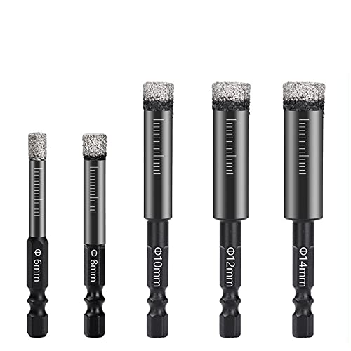 Brocas de diamante hexagonal set 5 piezas para cerámica miniatura 1