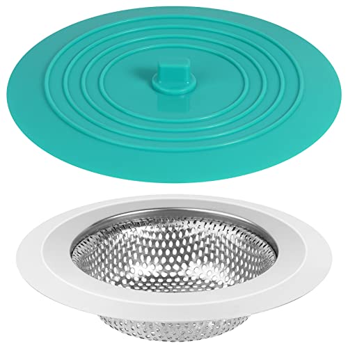 Danco Sinktacular Kitchen Sink Strainer & Stopper - 2-in-1 Twist Drain Cover For Clog & Odor Prevention