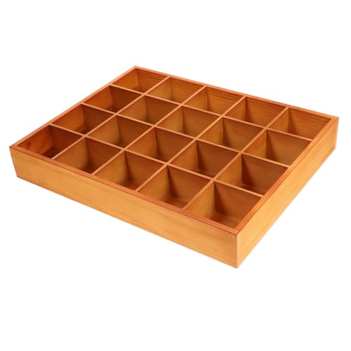 Image of 20 Compartment Wooden Storage Box Stable Practical Underwear Storage Case Socks Organizer Sundries Container Storage Box for Socks Panties