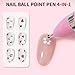 HJ Nail Dotting Pen Ballpoint Design Nail Art Kit with Tip Dot Paint, Pink