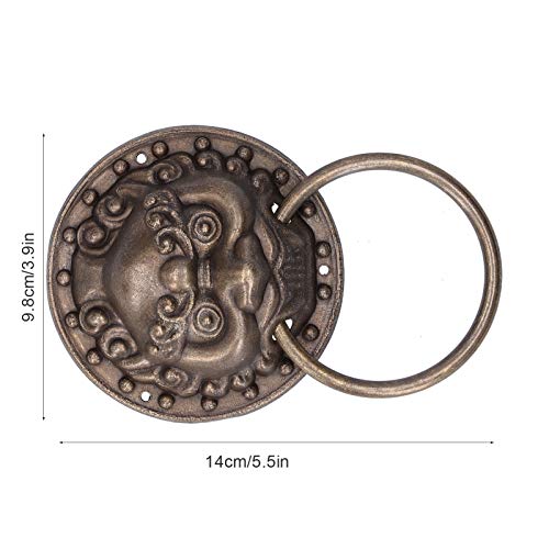 Cikonielf Antike Türklopfer Löwenkopf Messing Tür ziehen Retro Türgriff Home Decoration Installation ist einfach Außen Home Türklopfer Messing Tür für Türen